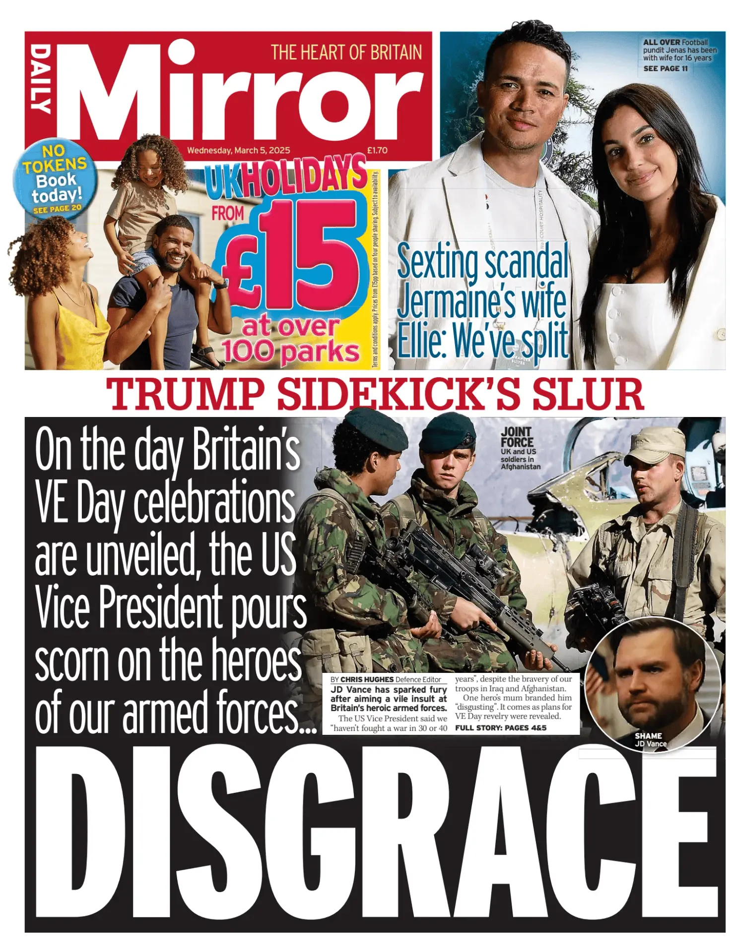 Prima-pagina-Daily Mirror-edizione-di-oggi-05-03-2025